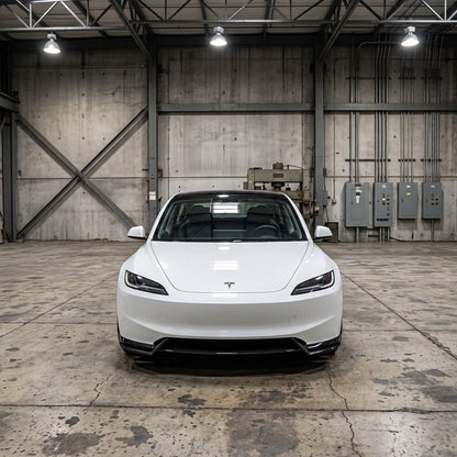 2024+ | Model 3 Highland Aggressive Front Lip Splitter Spoiler - ABS Plastic (3 Pieces)