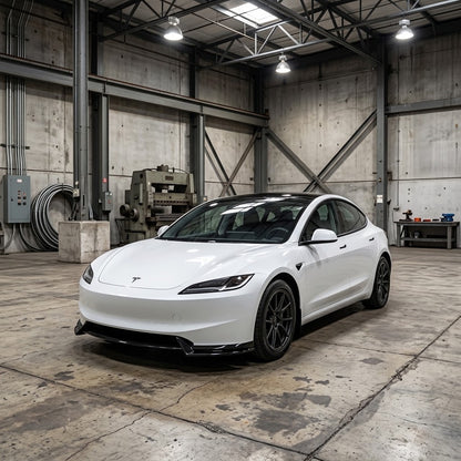 2024+ | Model 3 Highland Aggressive Front Lip Splitter Spoiler - ABS Plastic (3 Pieces)