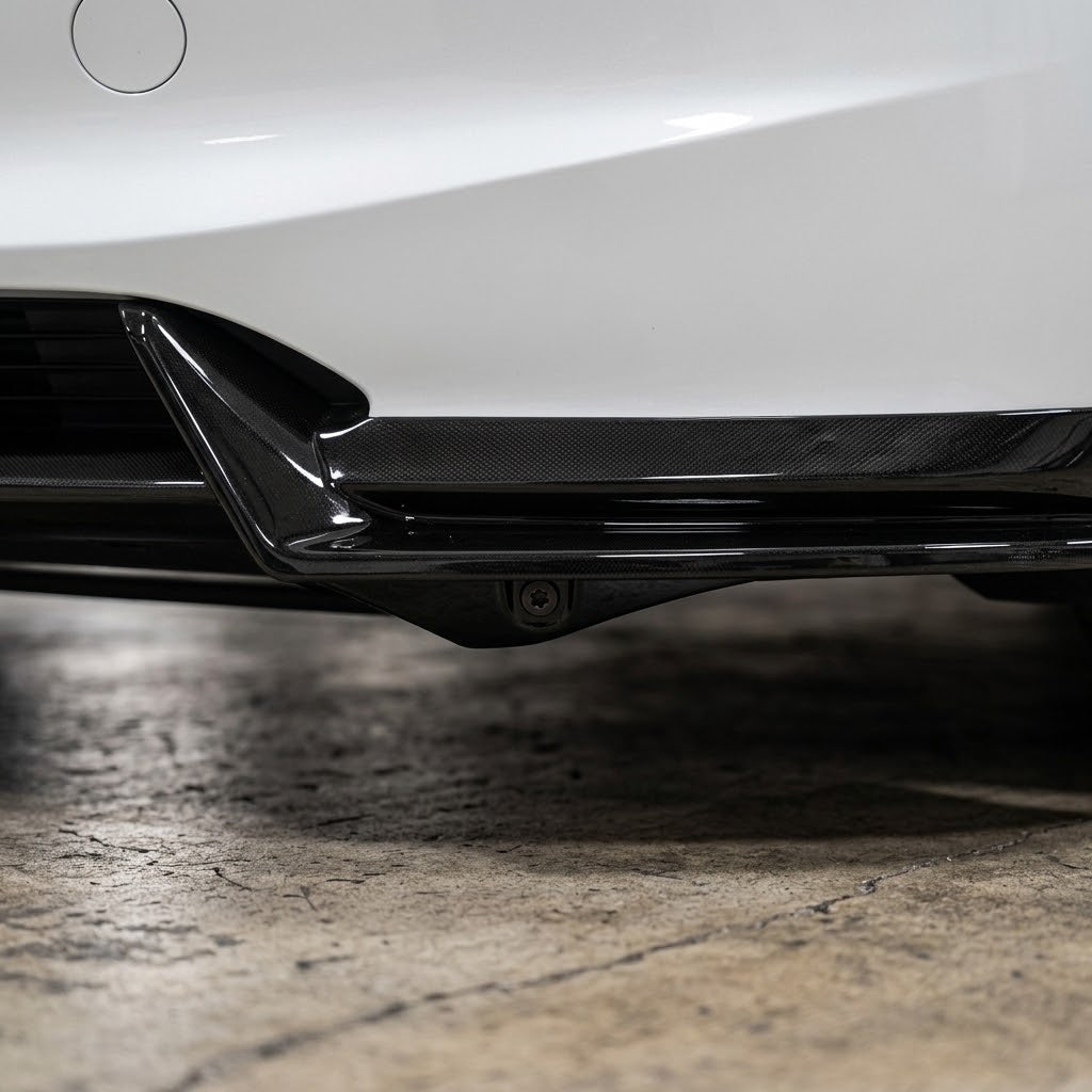 2024+ | Model 3 Highland Aggressive Front Lip Splitter Spoiler - ABS Plastic (3 Pieces)