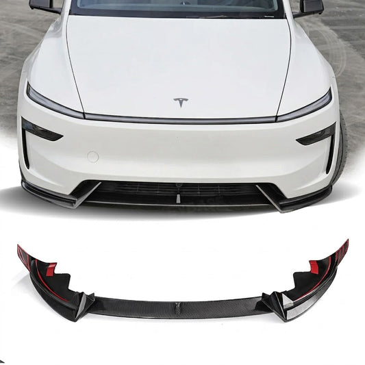 2025+ | Model Y Juniper Aggressive Front Lip Splitter Spoiler - ABS Plastic (3 Pieces)
