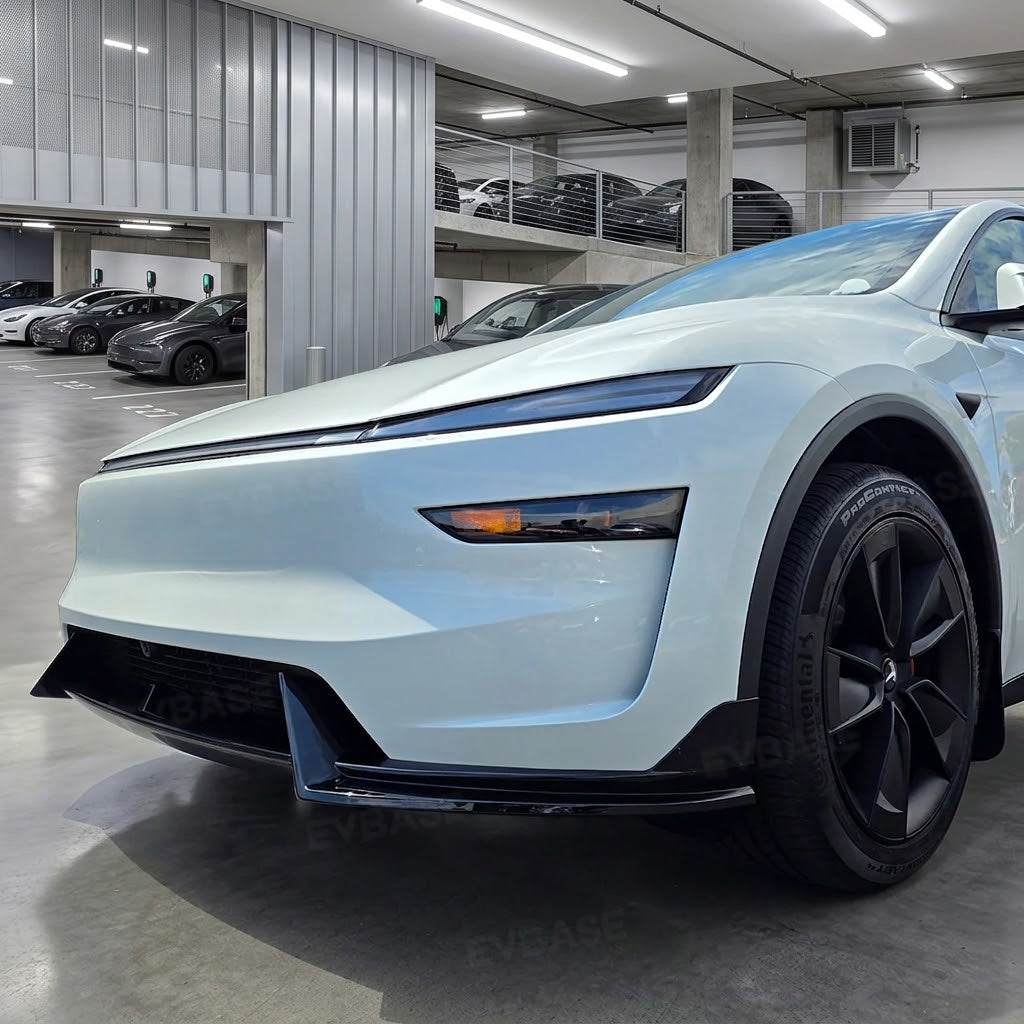2025+ | Model Y Juniper Aggressive Front Lip Splitter Spoiler - ABS Plastic (3 Pieces)