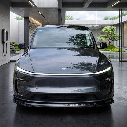 2025+ | Model Y Juniper Sporty Front Lip Splitter Spoiler - ABS Plastic (3 Pieces)